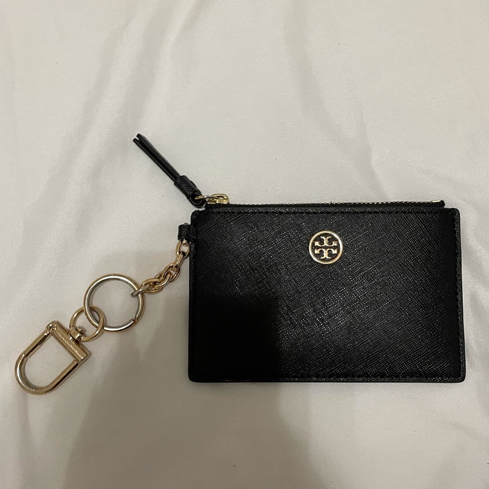 Tory Burch black/gold key and card holder